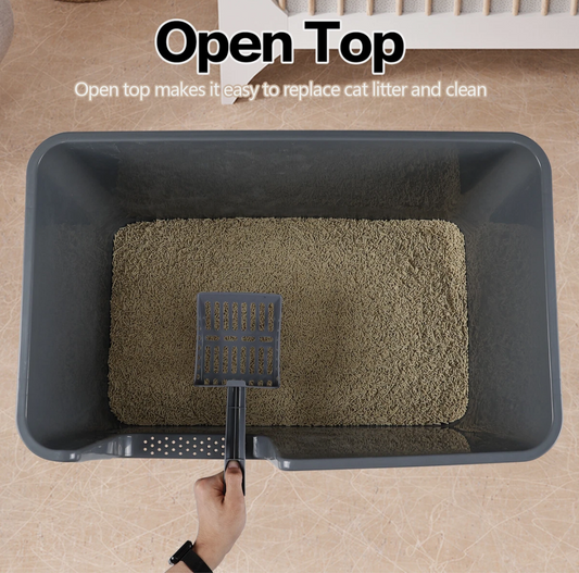 Betterbox Cat Litter Box, Non-Stick Large Litter Box (Kitty Litter Box-Pet Safe Non-Stick Coating for Easy Cleaning of Cat Litter) Litter Pans Made of Stronger ABS Plastic Single or Two Pack