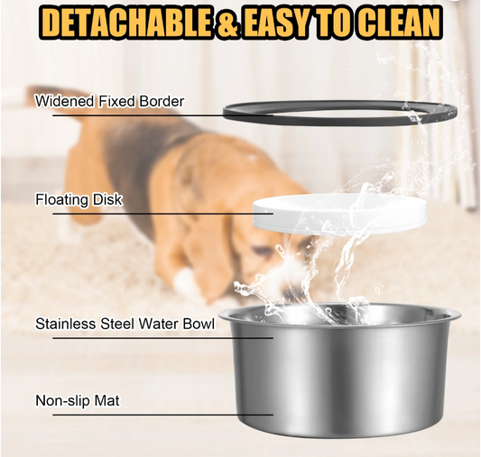 1L/2L/70Oz Dog Spill Proof Pet Water Bowl, Anti-Choking Water Bowl, Slow Water Feeder Pet Water Dispenser Carried Water Bowls for Dogs, Cats & Pets